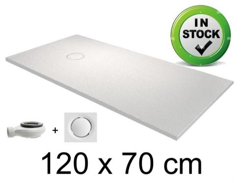 Shower tray, 120x70 cm, cuttable, design - FINES