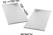 Cuttable shower tray, corner drain - MUNICH 120