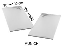 Cuttable shower tray, corner drain - MUNICH 120