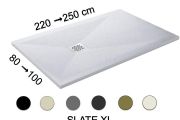 Shower tray, large size, extra flat resin - SLATE XL 220
