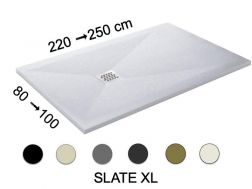 Shower tray, large size, extra flat resin - SLATE XL 220