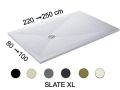 Shower tray, large size, width 250 cm, extra flat resin - SLATE XL