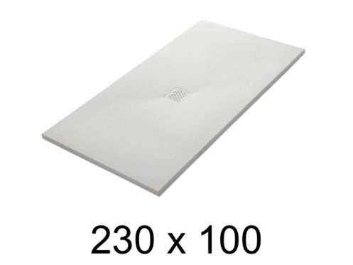 Shower tray 230x100 cm, extra flat, cuttable, resin, VERONE 100x230