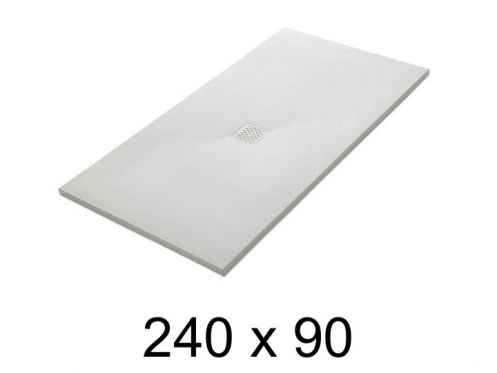 Shower tray 240x90 cm, extra flat, cuttable, resin, VERONE 90x240