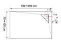Shower tray, left corner drain - BERLIN LEFT 220