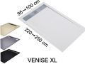 Shower tray with gutter 240 cm extra flat resin - VENISE XL