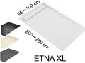 Large gutter shower tray, resin - ETNA XL COVER 210
