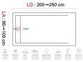 Large gutter shower tray, resin - ETNA XL COVER 230