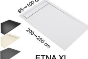 Large gutter shower tray, resin - ETNA XL COVER 220