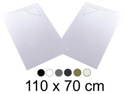 Shower tray, 110x70 cm, angle drain - BERLIN 70x110
