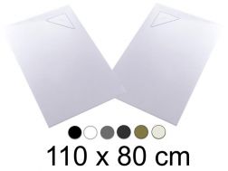 Shower tray, 110x80 cm, angle drain - BERLIN 80x110