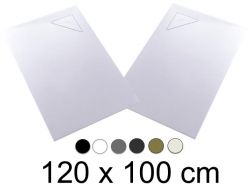 Shower tray, 120x100 cm, angle drain - BERLIN 100x120