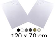 Shower tray, 120x70 cm, angle drain - BERLIN 70x120