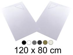 Shower tray, 120x80 cm, angle drain - BERLIN 80x120