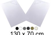 Shower tray, 130x70 cm, angle drain - BERLIN