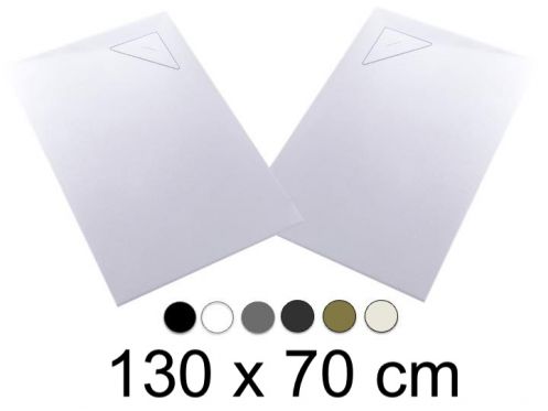 Shower tray, 130x70 cm, angle drain - BERLIN 70x130