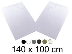 Shower tray, 140x100 cm, angle drain - BERLIN 100x140