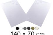 Shower tray, 140x70 cm, angle drain - BERLIN