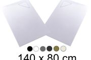 Shower tray, 140x80 cm, angle drain - BERLIN