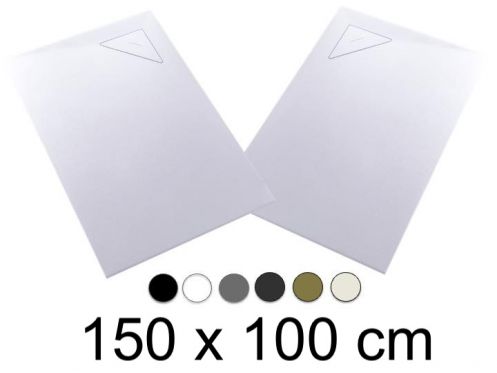 Shower tray, 150x100 cm, angle drain - BERLIN 100x150