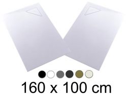 Shower tray, 160x100 cm, angle drain BERLIN