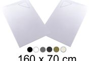 Shower tray, 160x70 cm, angle drain - BERLIN