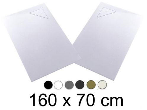 Shower tray, 160x70 cm, angle drain BERLIN