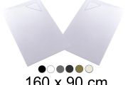 Shower tray, 160x90 cm, angle drain - BERLIN 90x160