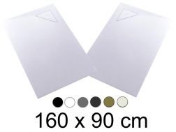 Shower tray, 160x90 cm, angle drain - BERLIN 90x160