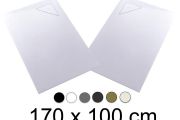Shower tray, 170x100 cm, angle drain - BERLIN 100x170