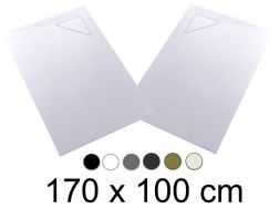 Shower tray, 170x100 cm, angle drain - BERLIN 100x170