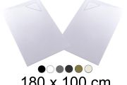 Shower tray, 180x100 cm, angle drain - BERLIN