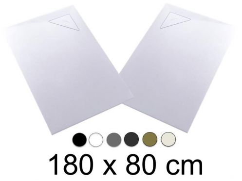 Shower tray, 180x80 cm, angle drain - BERLIN 80x180
