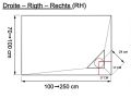 Shower tray, 200x100 cm, angle drain - BERLIN 100x200