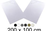 Shower tray, 200x100 cm, angle drain - BERLIN