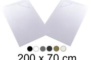 Shower tray, 200x70 cm, angle drain - BERLIN 70x200
