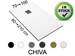 Shower tray, cuttable, Pizarra finish resin - CHIVA