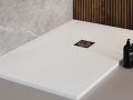 Shower tray, 100x80 cm, Pizarra finish resin, cuttable - CHIVA 80x100