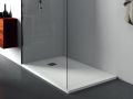 Shower tray, 100x80 cm, Pizarra finish resin, cuttable - CHIVA 80x100