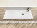 Shower tray, 100x80 cm, Pizarra finish resin, cuttable - CHIVA 80x100