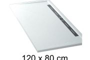 Shower tray lateral drain - EDGE 120x80