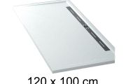 Shower tray lateral drain - EDGE 120x100
