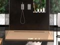 Shower tray lateral drain - EDGE 180x80