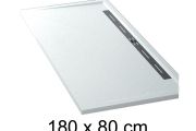 Shower tray lateral drain - EDGE 180x80