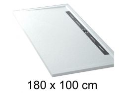 Shower tray lateral drain - EDGE 180x100