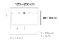 Shower tray lateral drain - EDGE 200x80