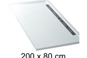 Shower tray lateral drain - EDGE 200x80