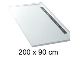 Shower tray lateral drain - EDGE 200x90