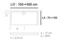 Shower tray, side drain- LIVERPOOL SIDE