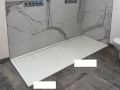 Shower tray with ultra-slim designer drain channel along the length - LONDON SIDE